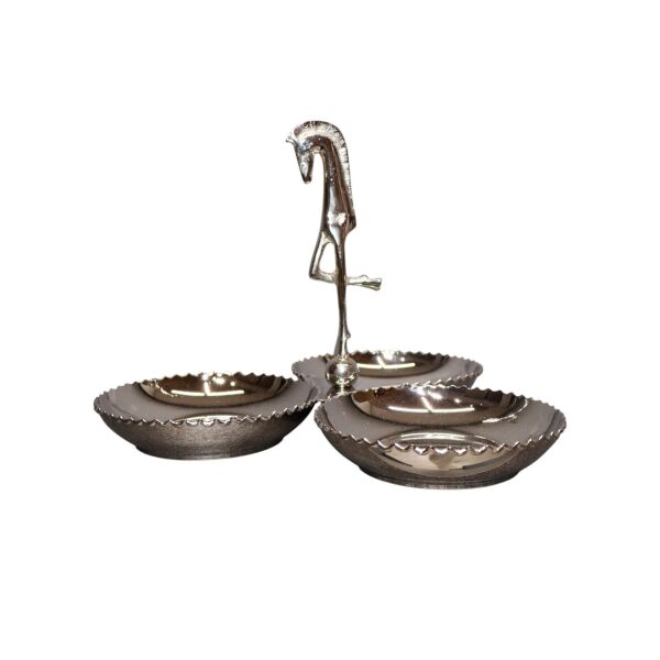 Üçlü Truva Çerezlik Eskitme Gümüş