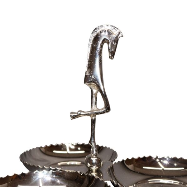 Üçlü Truva Çerezlik Eskitme Gümüş