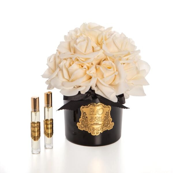 Siyah Cam Gold 14 Gül Krem Luxury Home Perfume