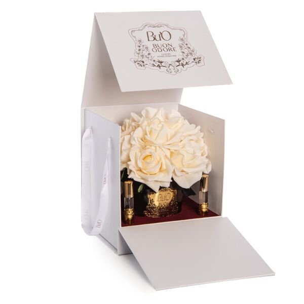 Siyah Cam Gold 14 Gül Krem Luxury Home Perfume
