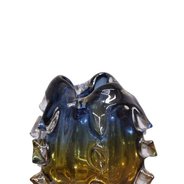 Lacivert-Bal Rengi Geçişli Cam Vazo Küçük