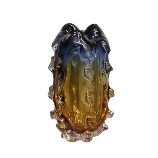 Lacivert-Bal Rengi Geçişli Cam Vazo Büyük