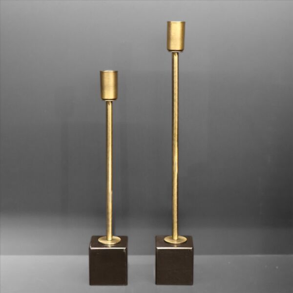 Mermerli Çubuk Mumluk Eskitme İkili