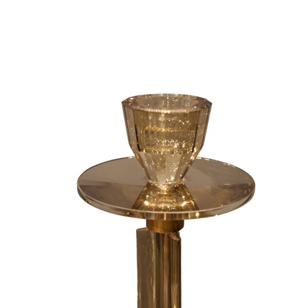 Sekiz Kollu Kristal Şamdan Şeffaf Bal