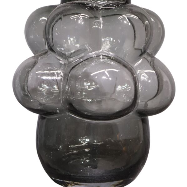 İkili Bubble Cam Vazo Füme