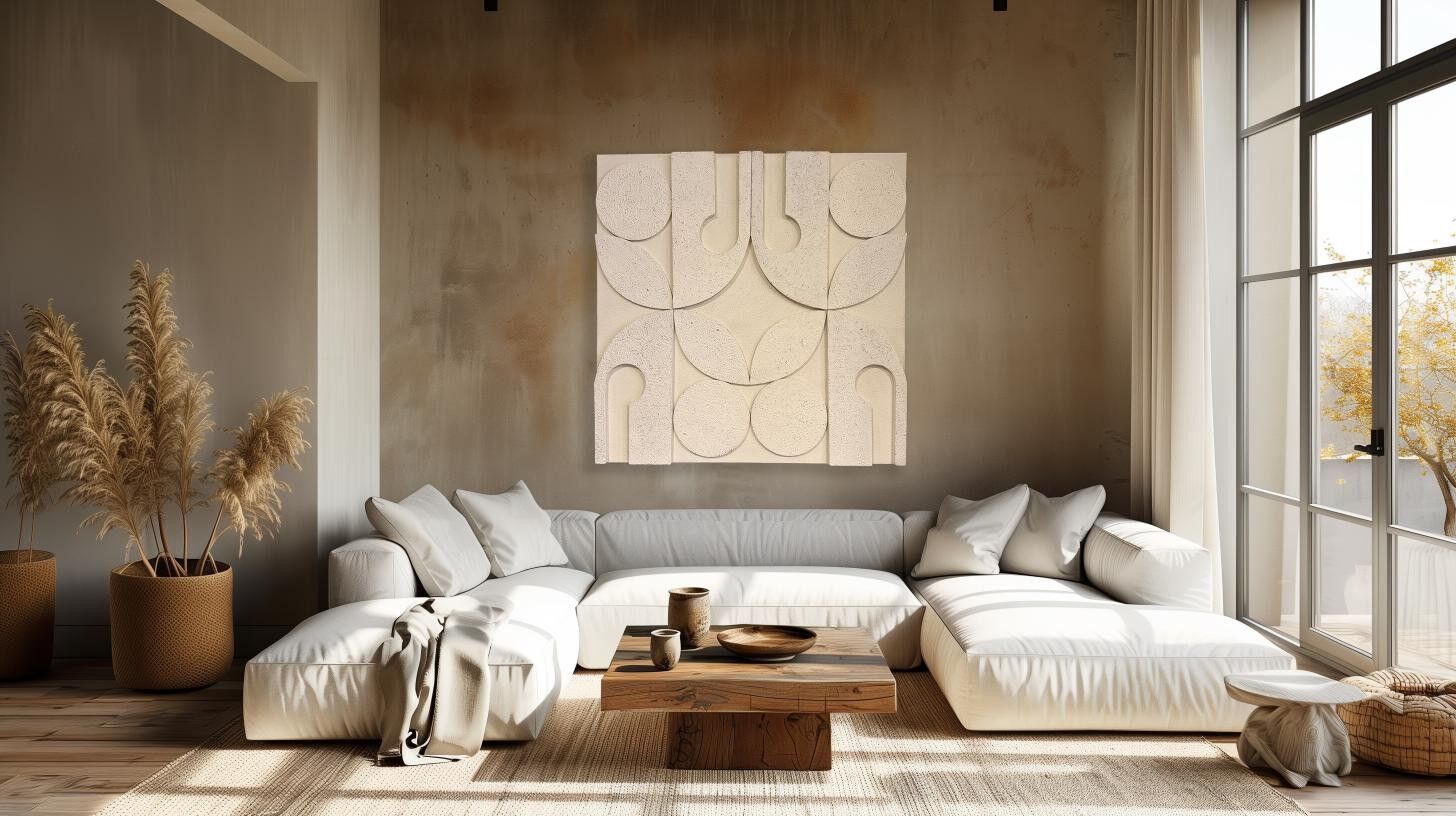 Bohem Kabartma Desen Duvar AksesuarI 100x100