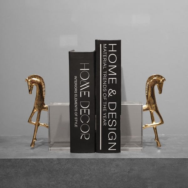 Truva Kristal Kitap Tutucu Gold
