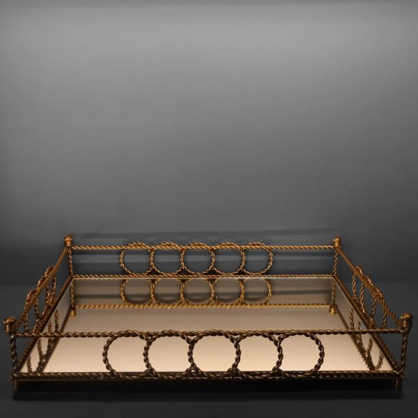 Halkalı Metal Tepsi 35x50 CM Eskitme