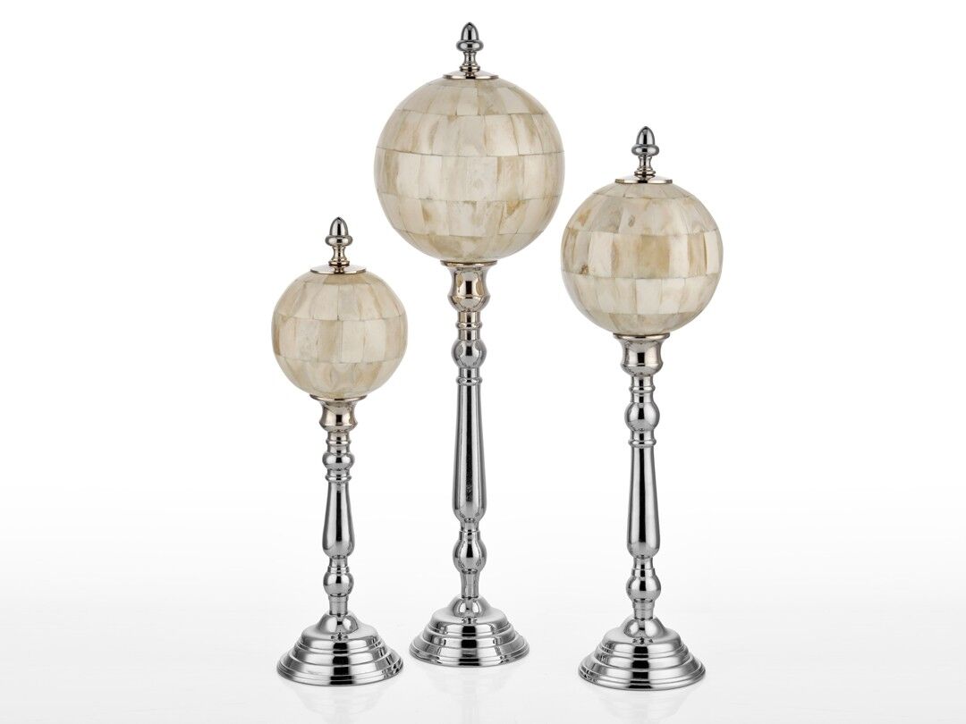 3'Lü Kahve Gümüş Alem Bej