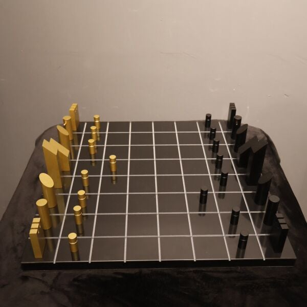 Mermer Soyut Satranç Takımı