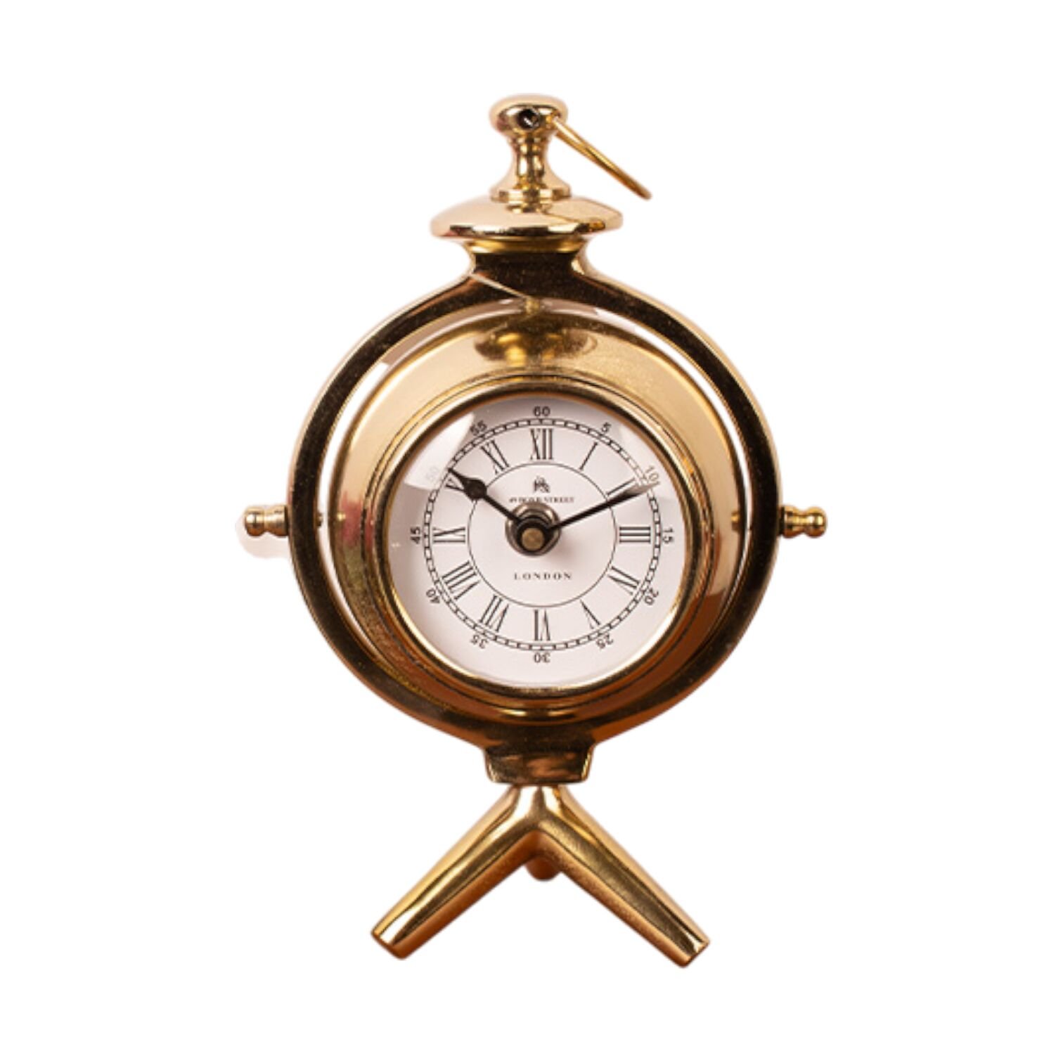 Üç Ayaklı Pirinç Masa Saati