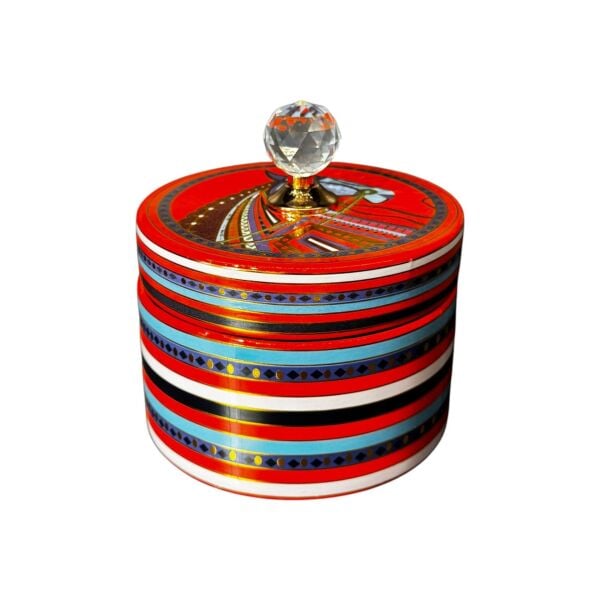 At Desenli Daire Küp Büyük