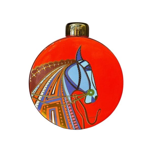 At Desenli Silindir Küp Büyük