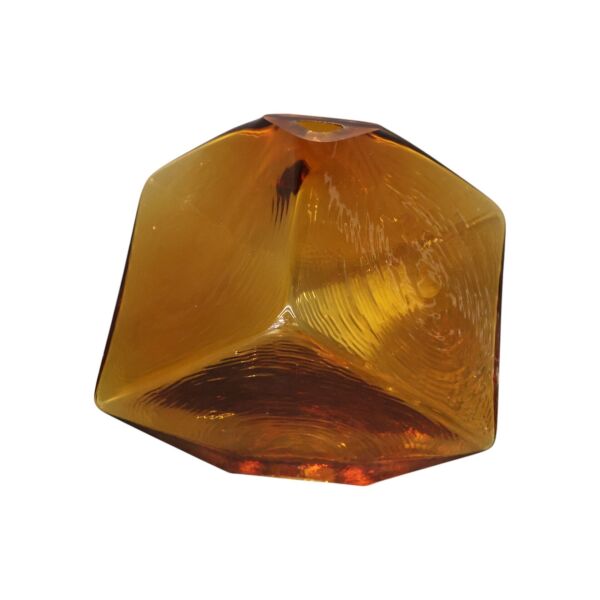 Kesik Küp Vazo Bal Rengi Büyük Bal