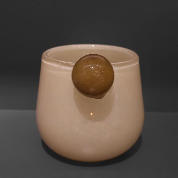 Krem Vizon Detay Mini Saksı