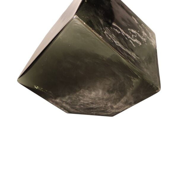 Kesik Küp Vazo Bal Rengi Büyük Siyah