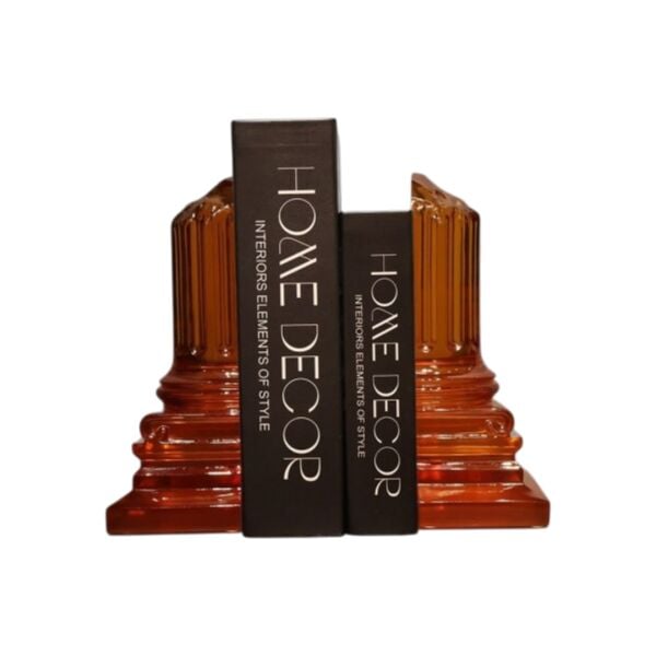 Reçine Sütun Kitap Tutucu Amber