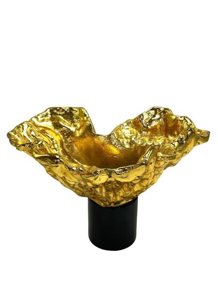 Buruşuk Vazo Aksesuar Gold