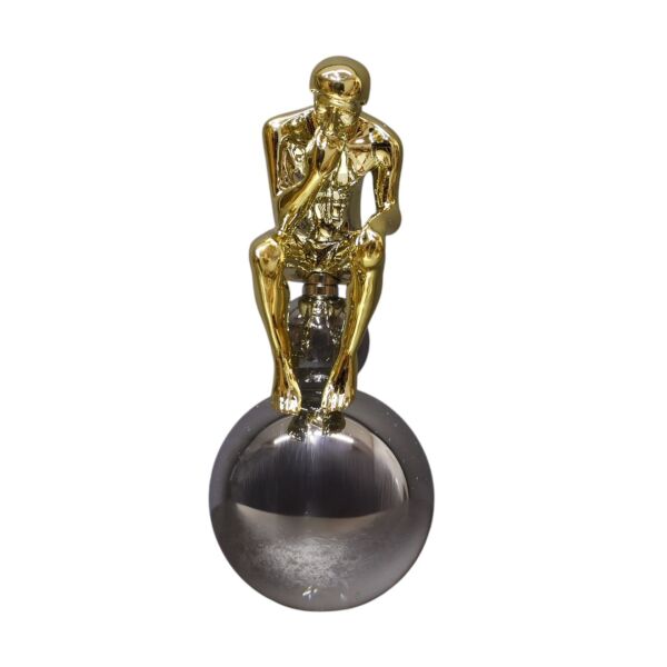Küre Üstünde Düşünen Adam Küçük Boy Gold