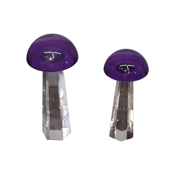 İkili Cam Mantar Mavi Mor