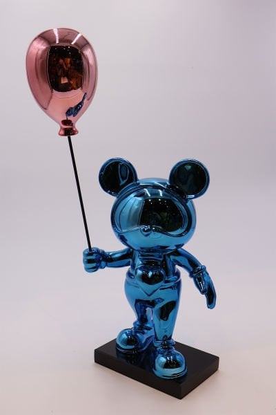 Kırmızı Balonlu Mavi Mouse Obje