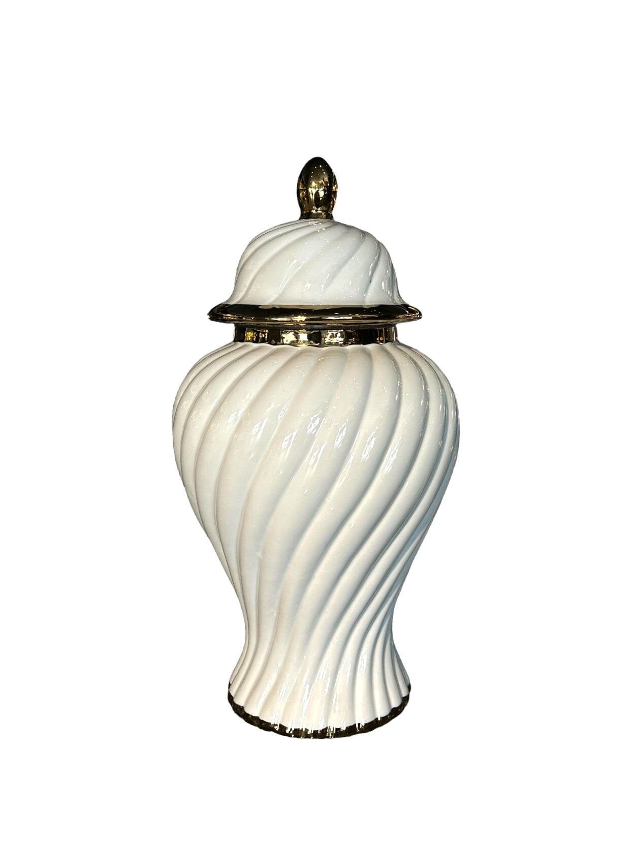 Büyük Gold Detaylı Lacivert Küp Beyaz