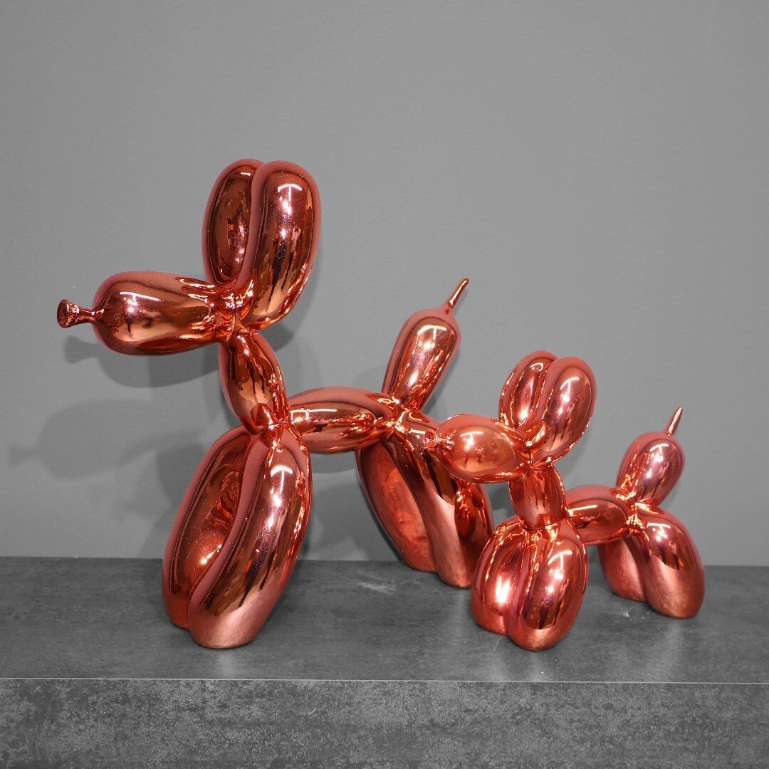 İkili Balon Köpek Antrasit Pembe