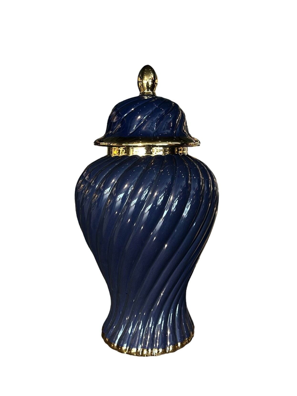 Büyük Gold Detaylı Lacivert Küp Lacivert