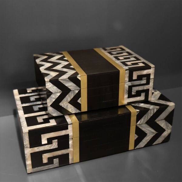 2'li Kemik Kutu Zigzag Desen