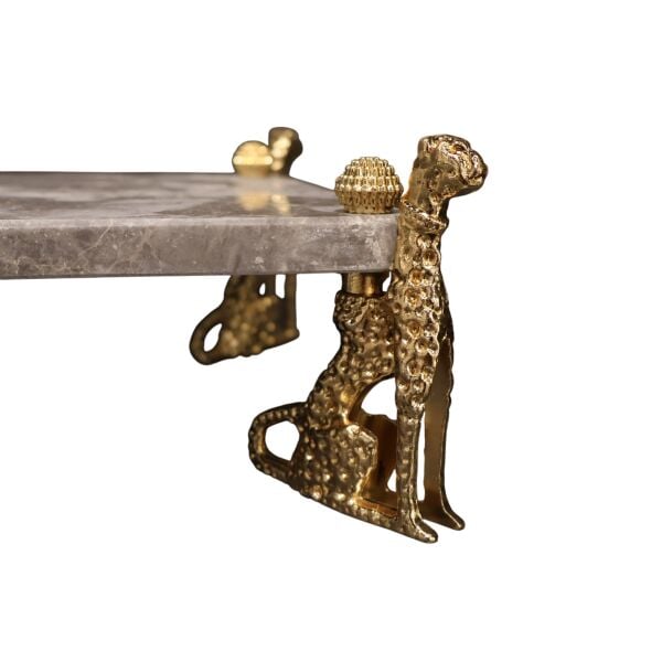 Dikdörtgen Jaguar Sunumluk Gold