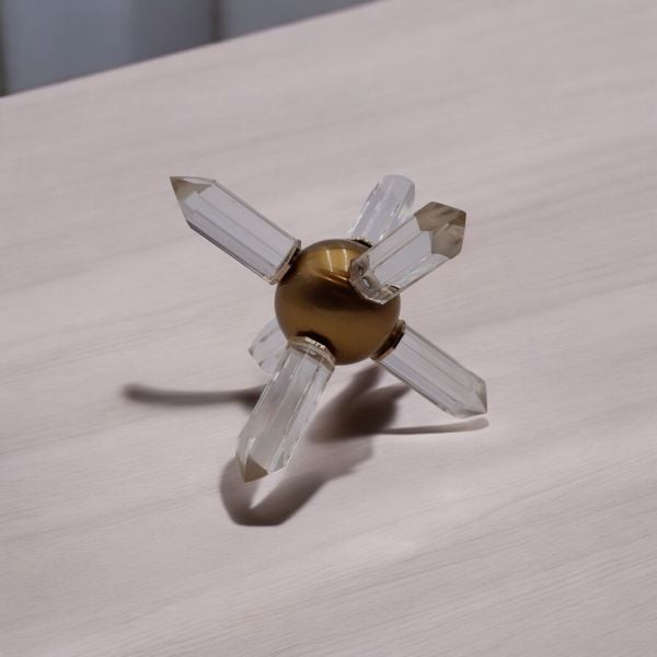 Atom Kristal Obje Gold