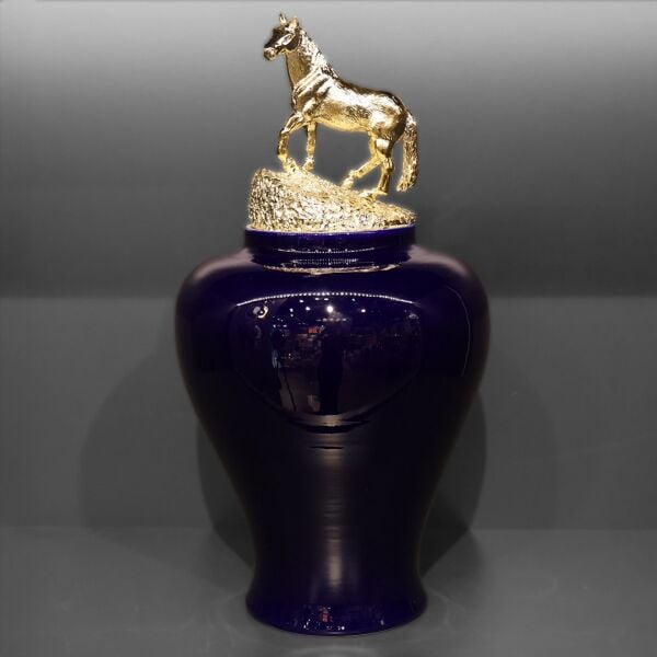 Gold At Kapaklı Şah Lacivert Küp