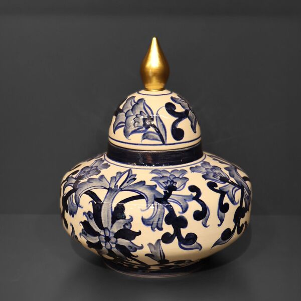 Blue Blanc Minare Yayvan Küçük Küp