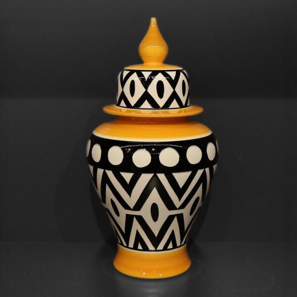 African Desen Turuncu Şah Küp 20Cm