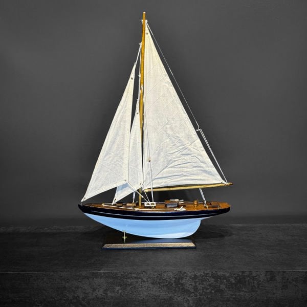 Yelkenli 40x60 CM Mavi Beyaz
