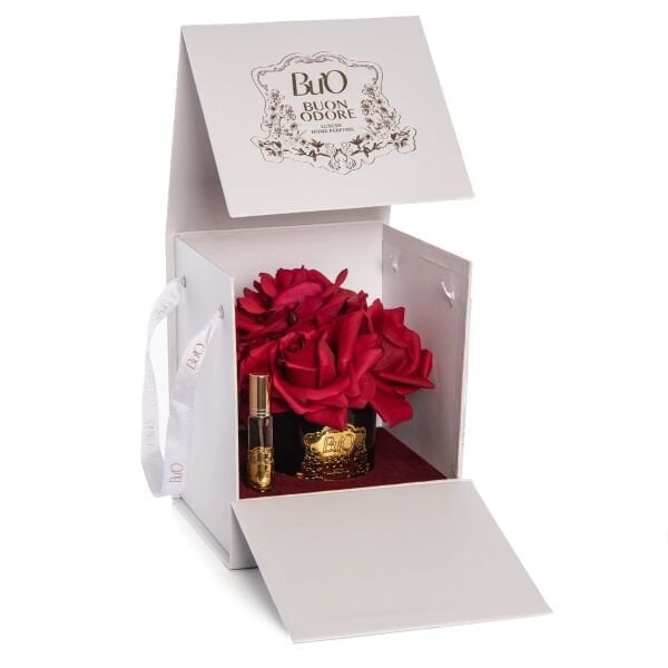 Siyah Cam Gold 5 Gül Mercan Luxury Home Perfume