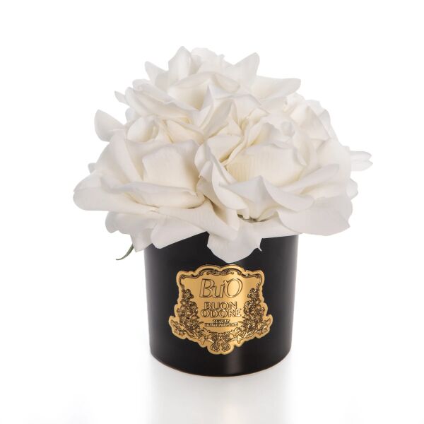 Siyah Cam Gold 5 Gül Mercan Luxury Home Perfume Beyaz