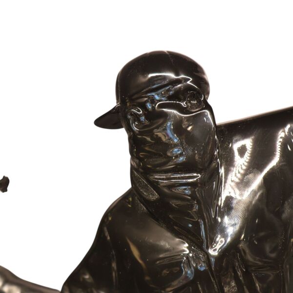 Banksy black flover bomber (after)