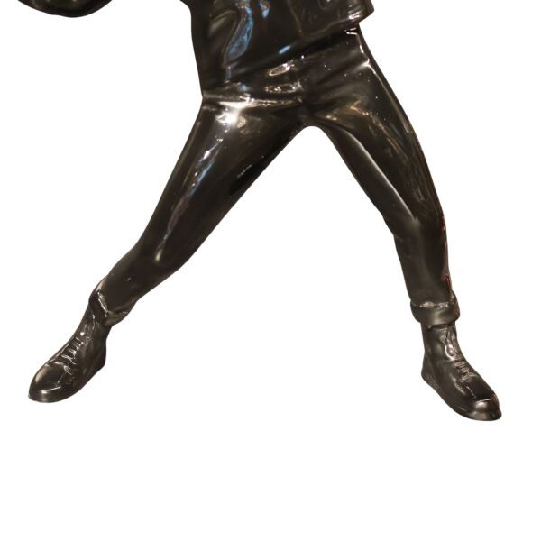 Banksy black flover bomber (after)