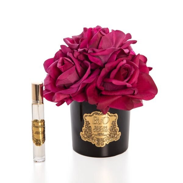 Siyah Cam Gold 5 Gül Mercan Luxury Home Perfume Bordo