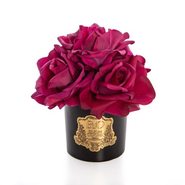 Siyah Cam Gold 5 Gül Mercan Luxury Home Perfume Bordo