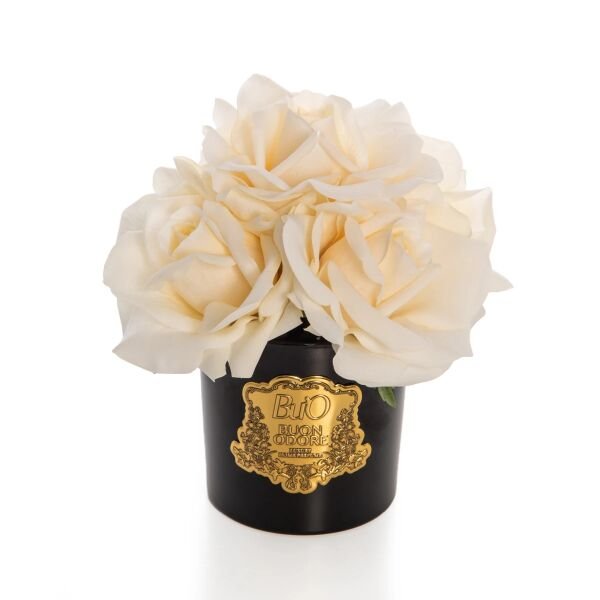 Siyah Cam Gold 5 Gül Mercan Luxury Home Perfume Krem