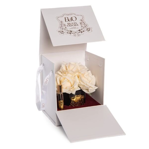 Siyah Cam Gold 5 Gül Mercan Luxury Home Perfume Krem