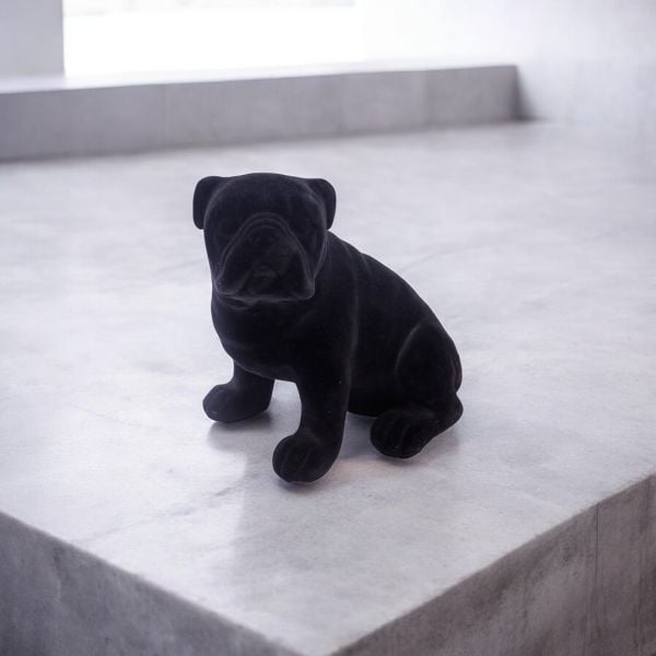 Siyah Bulldog Dekoratif Obje