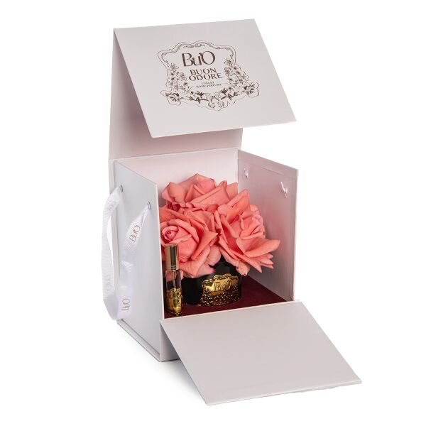 Siyah Cam Gold 5 Gül Mercan Luxury Home Perfume Mercan