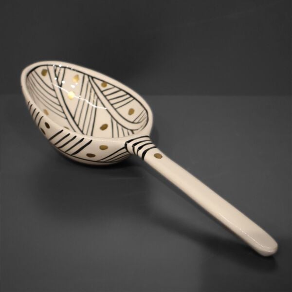 Nude Kaşık Çerezlik Yaprak Çizgi Desen