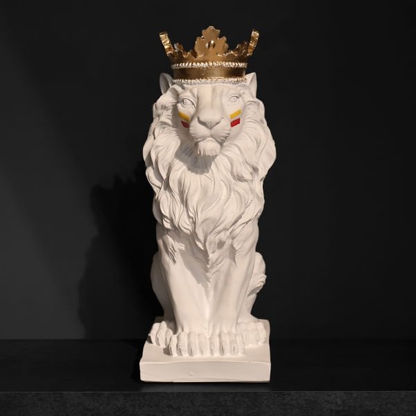 Aslan Kral Beyaz Sarı Kırmızı Şeritli
