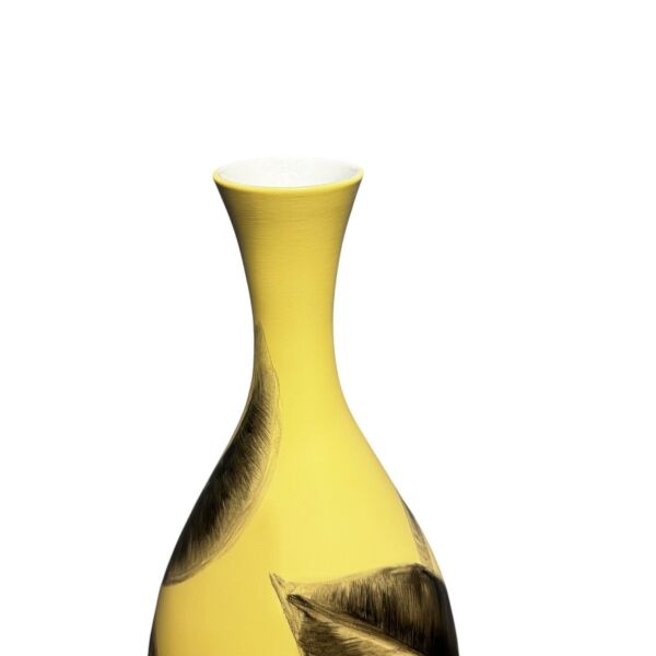 Yaprak Detaylı Seramik Vazo Küçük