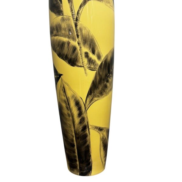 Yaprak Detaylı Seramik Vazo Küçük