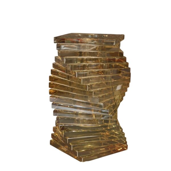 Kristal Vazo Döngü Bal Rengi